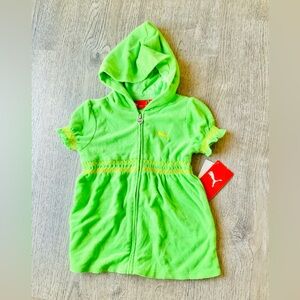 NWT🌼 Puma Hooded Swim Cover / Activewear Girls 5